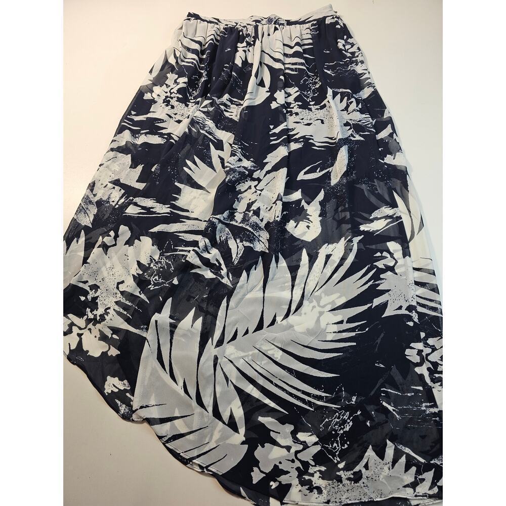 Hawaiian Beach Skirt Size 4 Asymmetrical Hem Semi Sheer